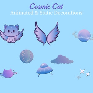 Cosmic Kitten Animated Stream Pack: Twitch Overlay Bundle - Etsy
