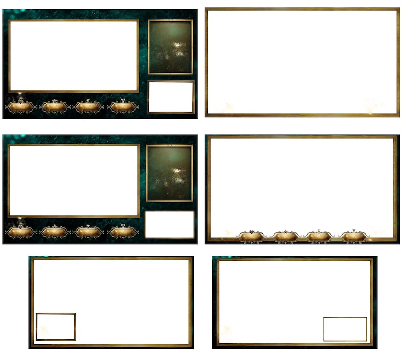 Medieval Animated Stream Pack, Dark Teal Gold Twitch Overlay - Etsy