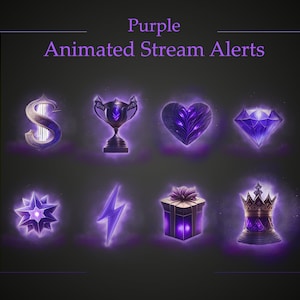 Purple Animated Twitch Stream Alerts: Flames Design (WebM)