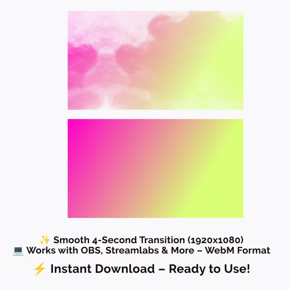 Transición de corriente de humo de color lima rosa: Animación de