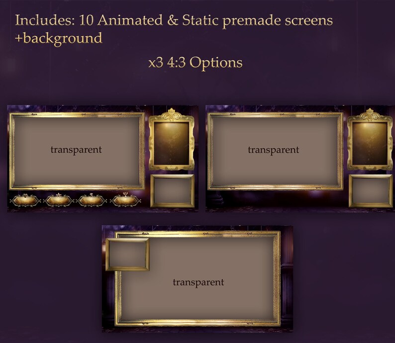 Royal Animated Stream Pack: Gold Medieval Twitch Overlay - Etsy