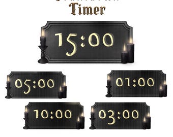 Stream Countdown Timer: Black and gold Gothic Medieval Twitch Streamer Starting Countdown
