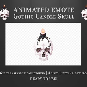 Gothic Candle Skull | Twitch , Streamer, Gaming, Emotes, Stream Emotes