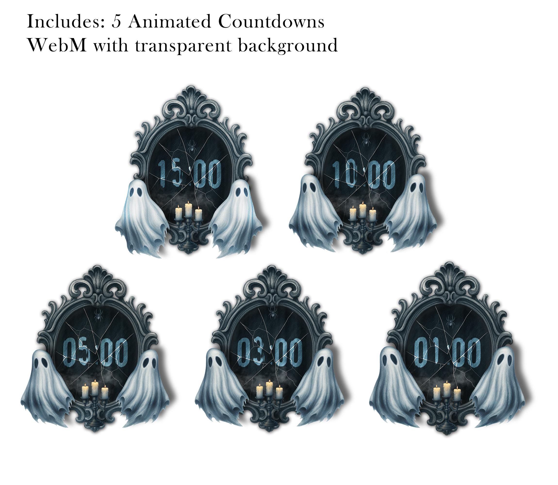 Spooky Animated Stream Timer: Halloween Countdown Overlay (digital ...