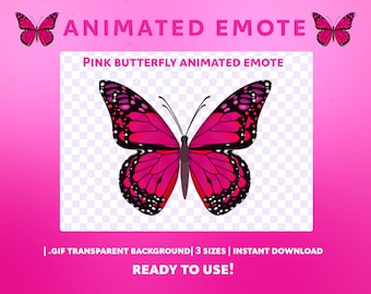 Animated Butterfly Emote | Twitch Badge | Emote for Discord | Stream Setup | Custom Animation