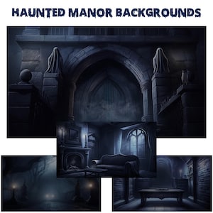 Gothic Haunted Mansion Backgrounds – Atmospheric Stream Backdrops – Abandoned Rooms, Spooky Manor – Animated Backgrounds
