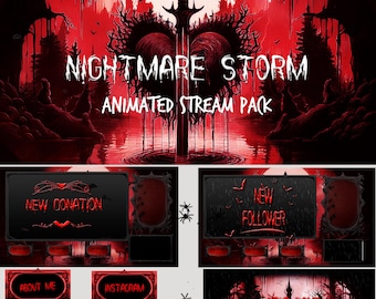 Gothic Nightmare Animated Stream Pack: Halloween Twitch Overlay