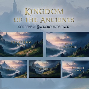 Medieval Animated Stream Screens: Kingdom Twitch Overlay (MP4, PNG)