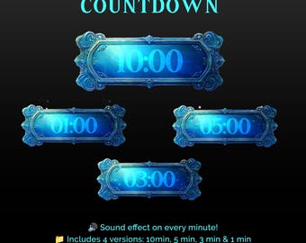 Unterwasserstrom Countdown-Timer: Animiertes Overlay (WebM)