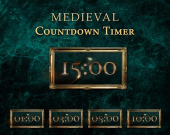 Timer per il conto alla rovescia medievale, schermata "Inizio a breve" (sovrapposizione WebM)