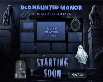 D&D Spooky Horror Stream Pack – Animated Halloween Overlays for Roleplay Streams