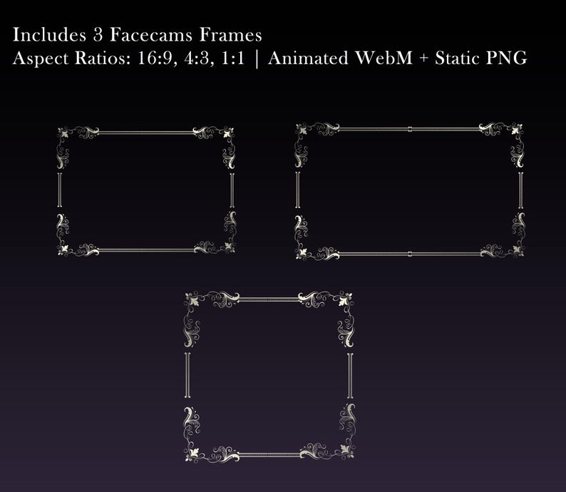 Gothic Animated Webcam Overlay Pack: Skull & Candle Theme (webm, PNG ...