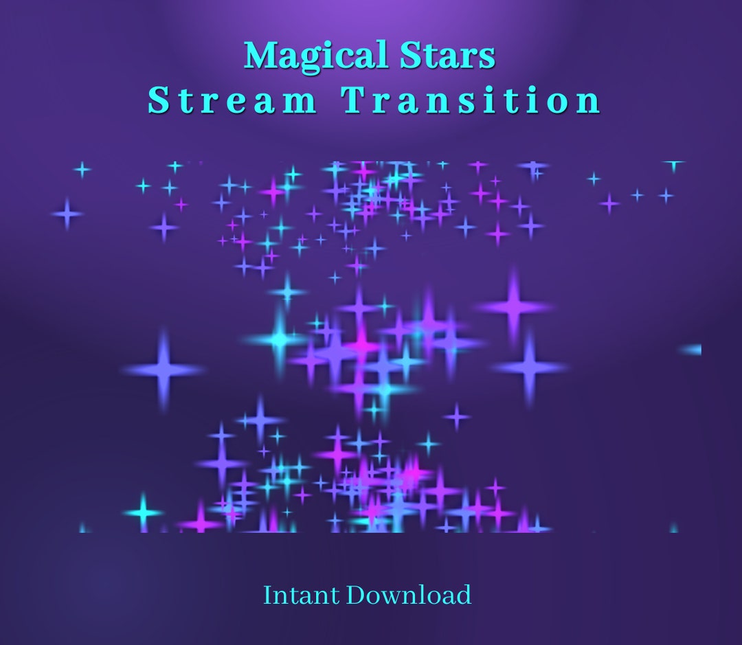 Magicstream Transition Magic Stars Stream Transition: Purple Animated Stinger (digital ...