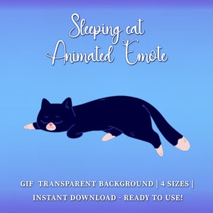 Cute Cat emote | Sleeping cat Twitch Emote pack, Discord Emotes, Twitch Emotes, Emotes, Animated Emotes, For Streamers