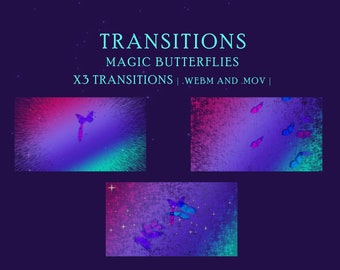 Magic Butterfly-stroomovergangen: geanimeerde kleurrijke effecten (webM, .mov)