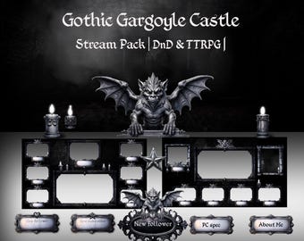 Geanimeerd stroompakket Gothic Castle: Gargoyle Dungeons and Dragons TTRPG