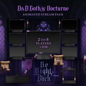 Gothic Stream Pack – DnD, RPG Overlays, OBS, Streamlabs and Twitch