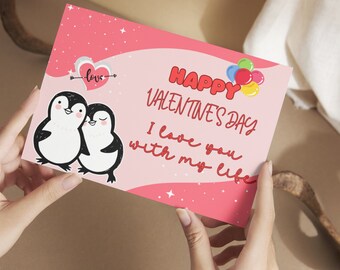 Valentine's Day Card, Printable Valentine's Day Card, Digital Love Card, Digital Valentine's Day Card, Printable Digital Download Card, Love