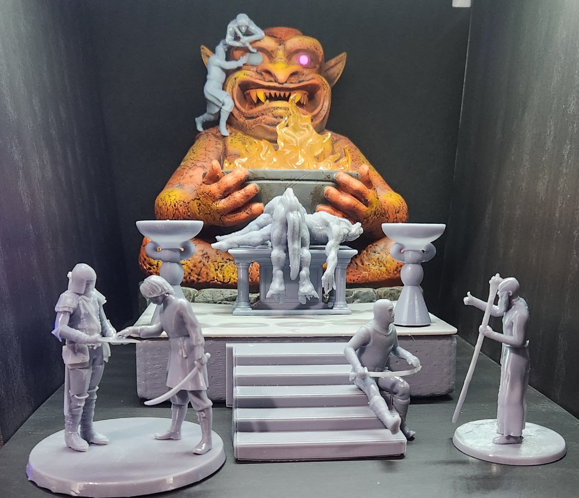 Old School Adventurers and Dice Basin for Gamestop Dice Tower Unpainted