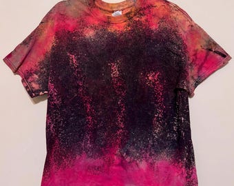 DUŻA koszulka z odwróconym tie-dye
