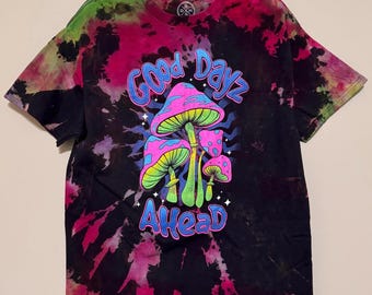 DUŻA koszulka z grafiką Reverse Tie Dye