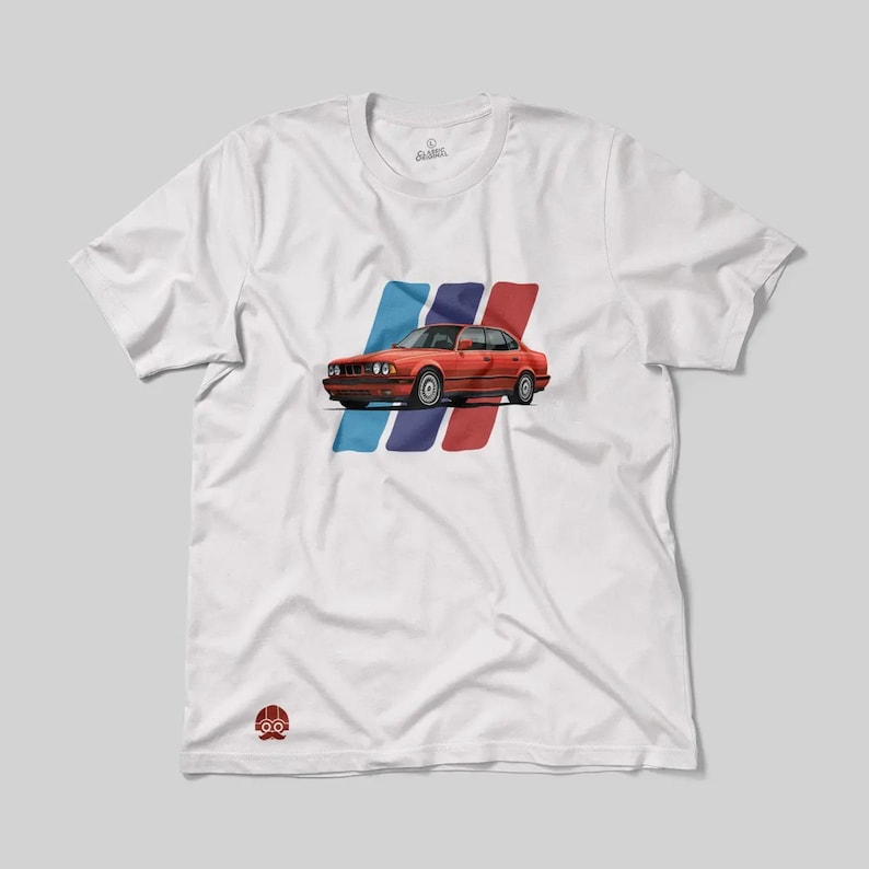 T-shirt Tuning « Alte Deutsche Klassische Autos E34 » - Pour Les Fans De BMW E34 !