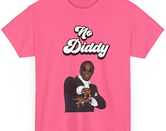 No Diddy Funny T-Shirt - Unique Gift Idea - Sizes S-3XL - Great for Parties - No Diddy Tongue Out Tee - P Diddy Meme - Diddy Did It