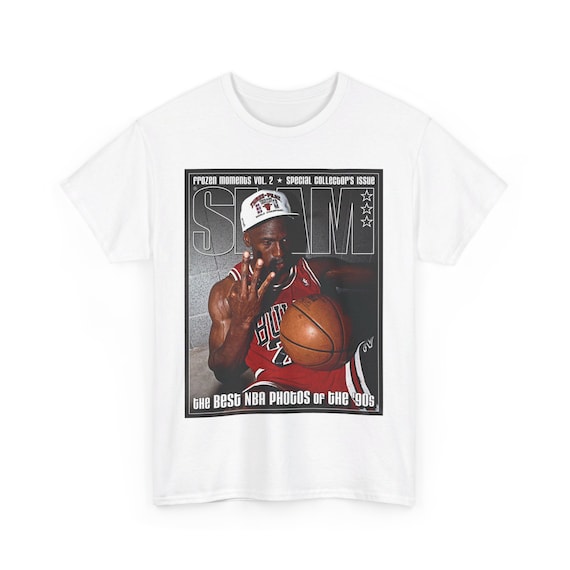 DEAD！ブルズ 90's スリーピート tシャツ vintage jordan Michael Jordan 90s SLAM MAGAZINE BULLS 3 Peat | White