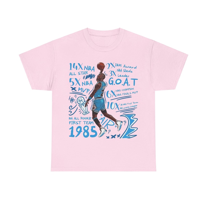 North Carolina Michael Jordan Tribute T-Shirt: Celebrating His Legacy & Awards | University Blue | Basketball Gift image 4