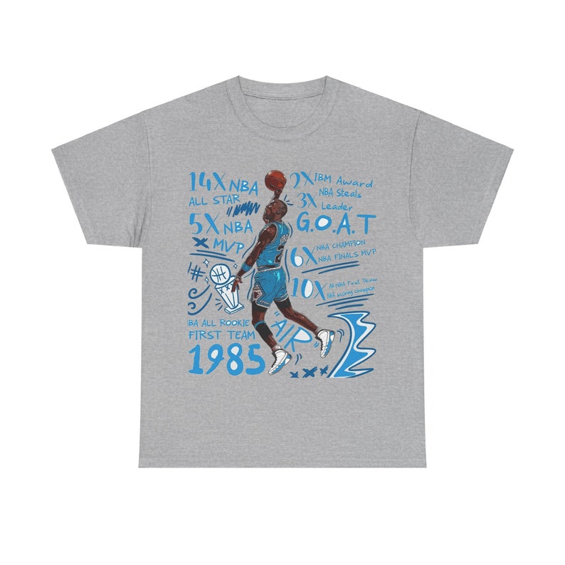 North Carolina Michael Jordan Tribute T-Shirt: Celebrating His Legacy & Awards | University Blue | Basketball Gift image 3