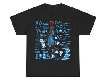 Camiseta de homenaje a Michael Jordan de Carolina del Norte: celebramos su legado y sus premios / Camiseta azul universitaria / Regalo de baloncesto