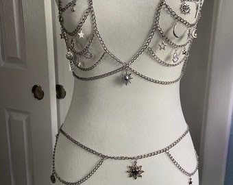 Rave Chain Top and Belt Set size Medium