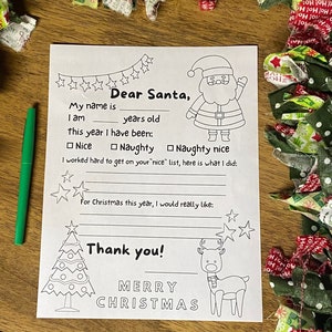 Querida carta de Papá Noel