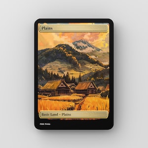 MTG Plains Japanische Hokusai Themed Basic Lands Alternate Art High Quality Karten