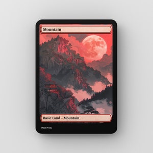 MTG Berg Japanisch Hokusai Themen Basic Lands Alternate Art High Quality Karten