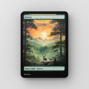 Cartes artistiques de haute qualité Forest Scenic Basic Lands