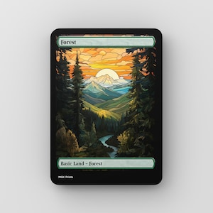 Forest Stained Glass Basic Lands High Quality Alternate Art Cards