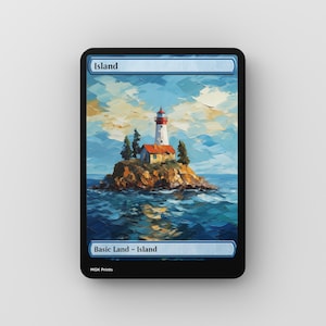 MTG Island Basic Land Carte artistiche alternative a tema Van Gogh di alta qualità