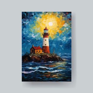 MTG Sleeves Van Gogh Lighthouse Beautiful 100+ High Quality and Detailed Art Sleeves