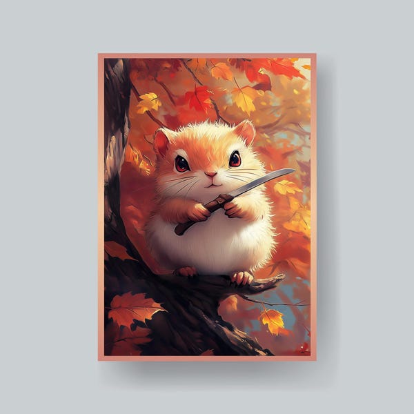 Squirrel with Knife MTG Sleeves, Durable Art Sleeves (100+)