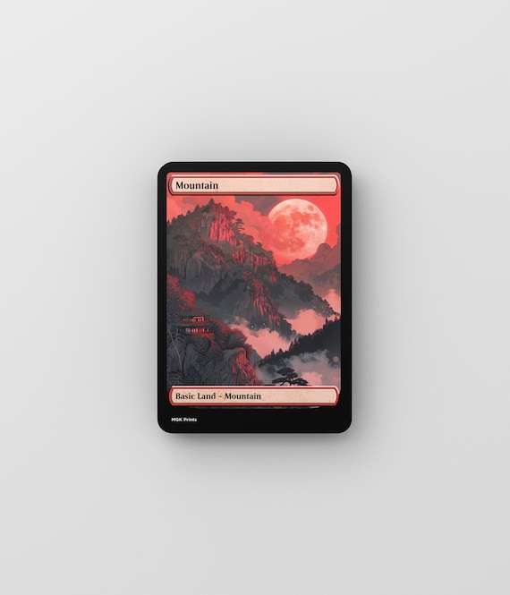 Hokusai MTG Mountain Land: Japanese Art Basic Land Proxy - Etsy