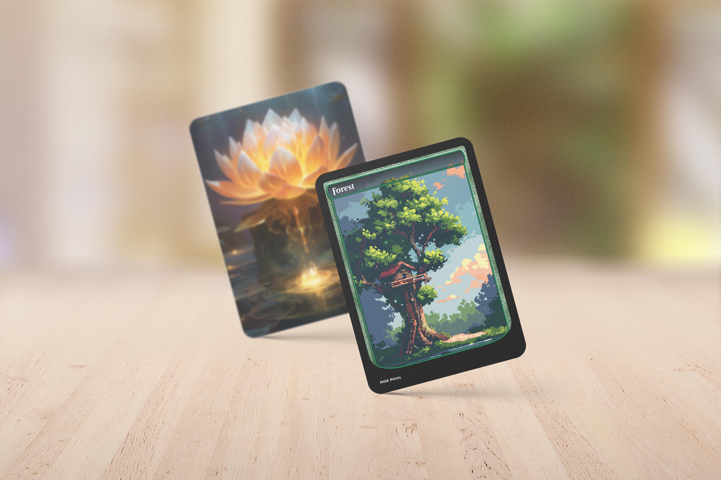MTG Pixel Basic Lands 沼 20x MTG Pixel Themed Basic Lands Alternate Art High Quality