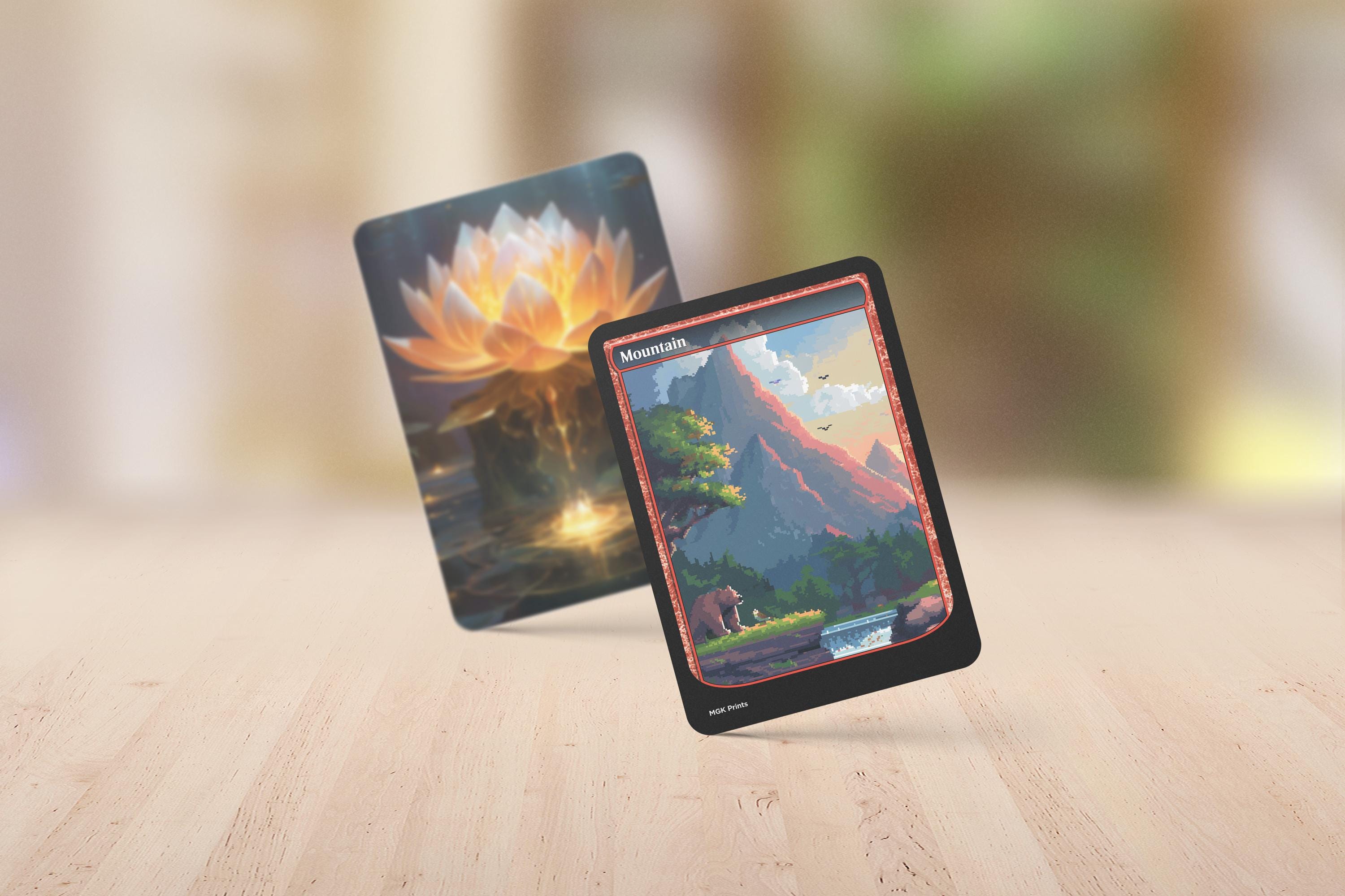 MTG Pixel Basic Lands 沼 20x MTG Pixel Themed Basic Lands Alternate Art High Quality