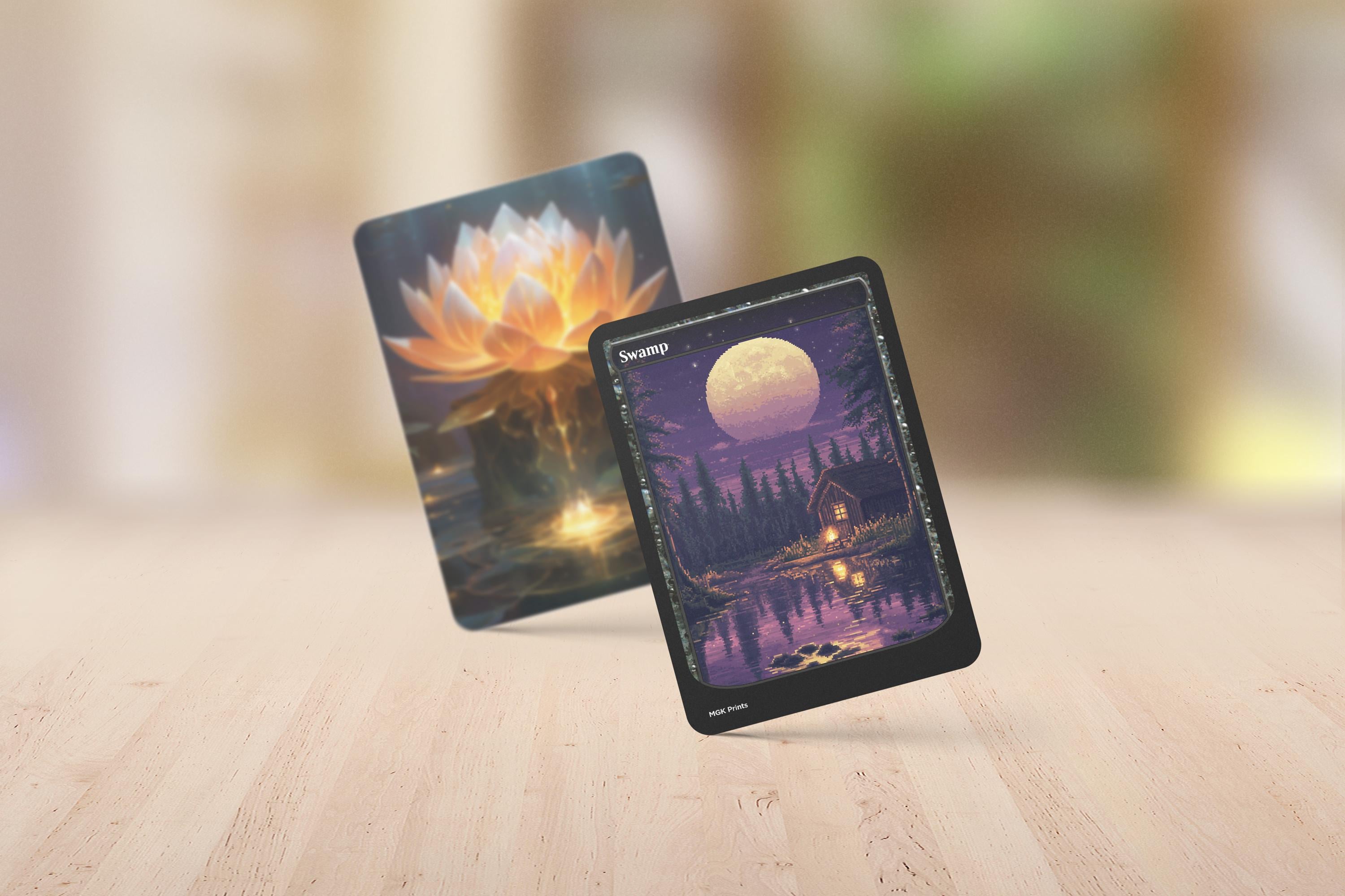 MTG Pixel Basic Lands 沼 20x MTG Pixel Themed Basic Lands Alternate Art High Quality