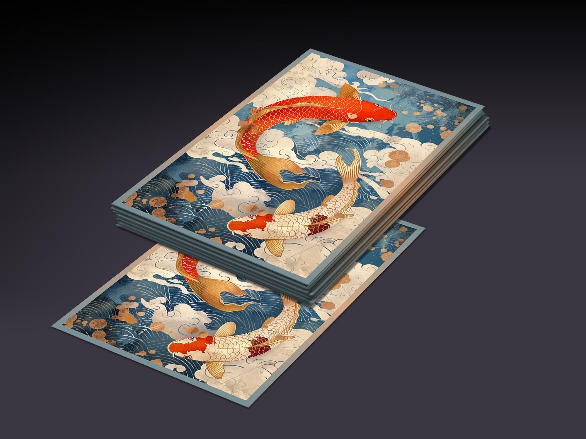 鯉魚 MTG スリーブ - 100枚以上の耐久性のあるアートスリーブ - Etsy 日本