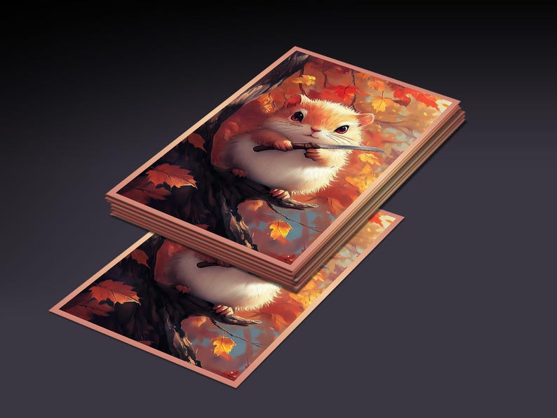 Squirrel with Knife MTG Sleeves, Durable Art Sleeves (100+) image 2