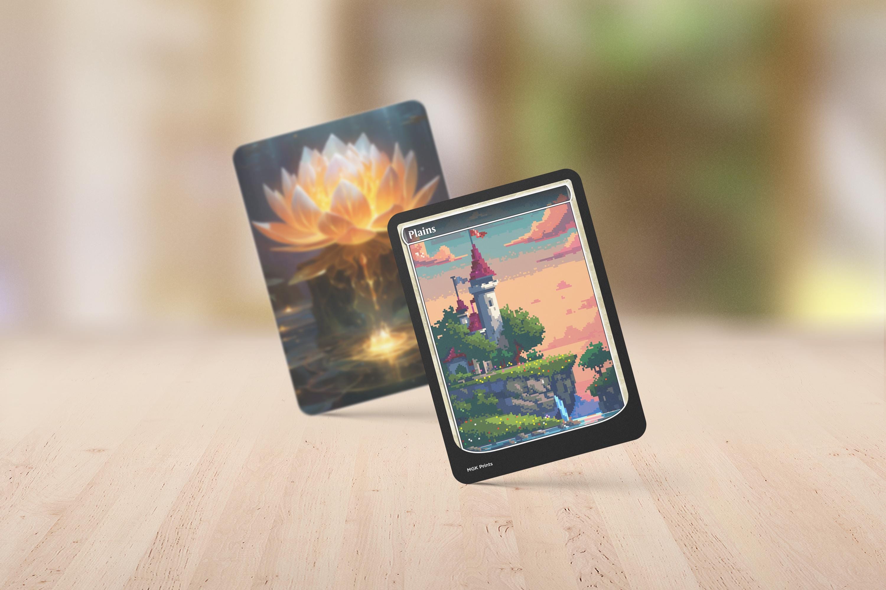 MTG Pixel Basic Lands 沼 20x MTG Pixel Themed Basic Lands Alternate Art High Quality