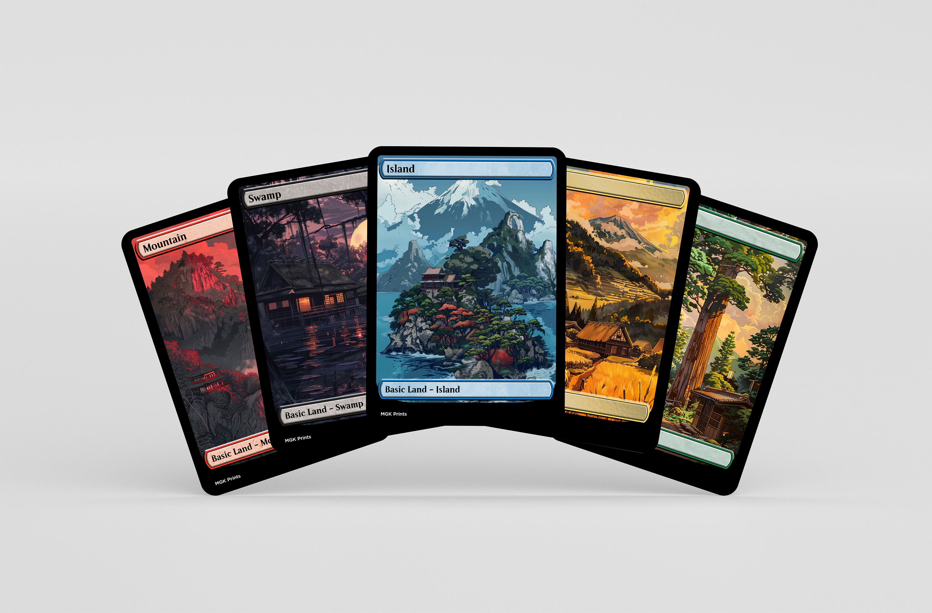 Pixel Basic Lands Magic - Basic Lands Set of 20 - Pixel Art