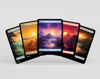 20x Scenic Themed Basic Lands Alternate Art High Quality Lands