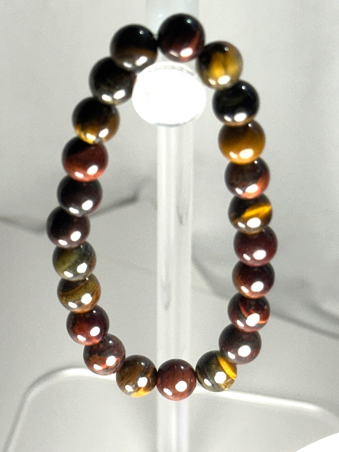 CLOVER BRACELET 5 MOTIFS TIGER EYE main image 0